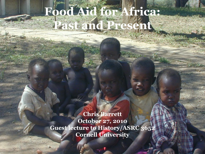 food aid for africa past and present