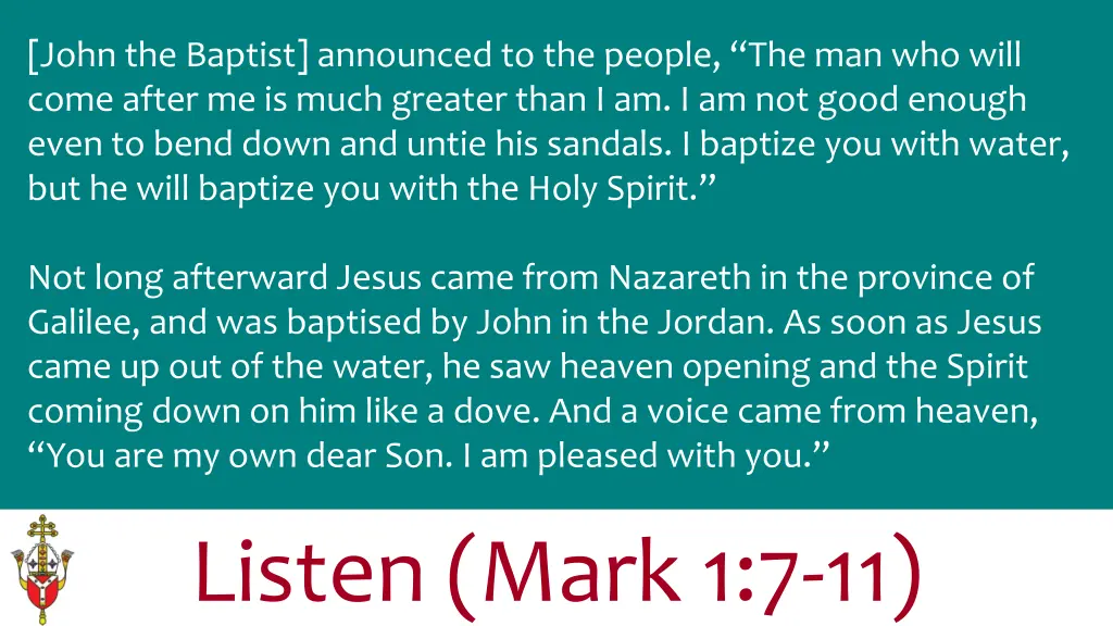 john the baptist announced to the people