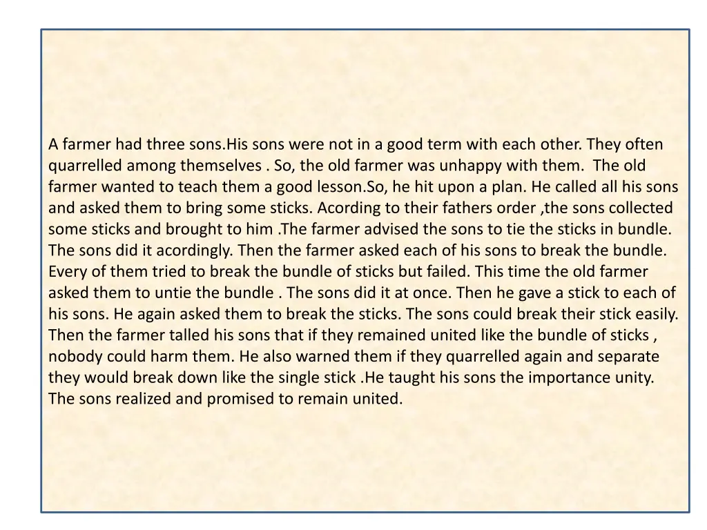 a farmer had three sons his sons were