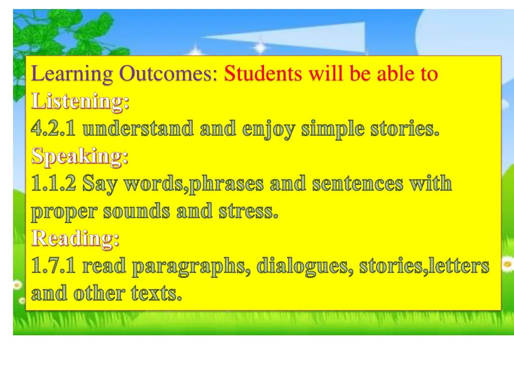 learning outcomes students will be able