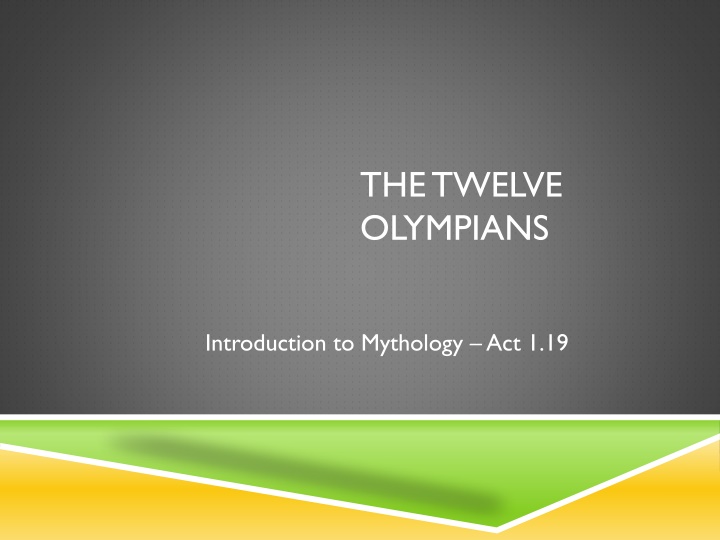 the twelve olympians