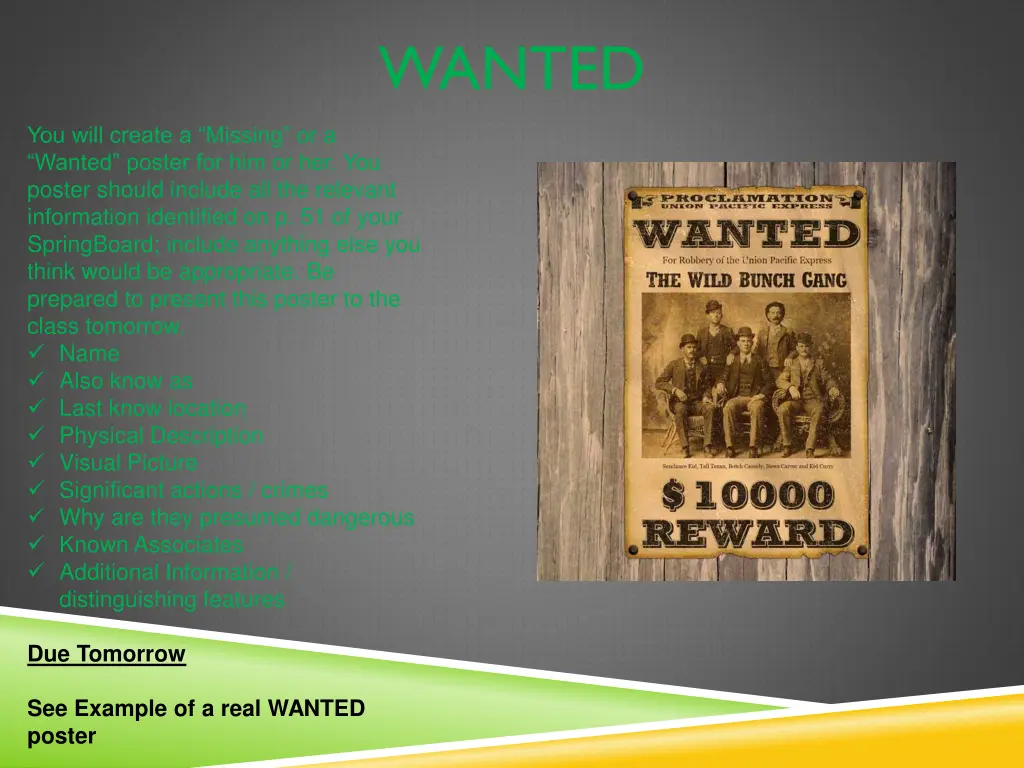 wanted