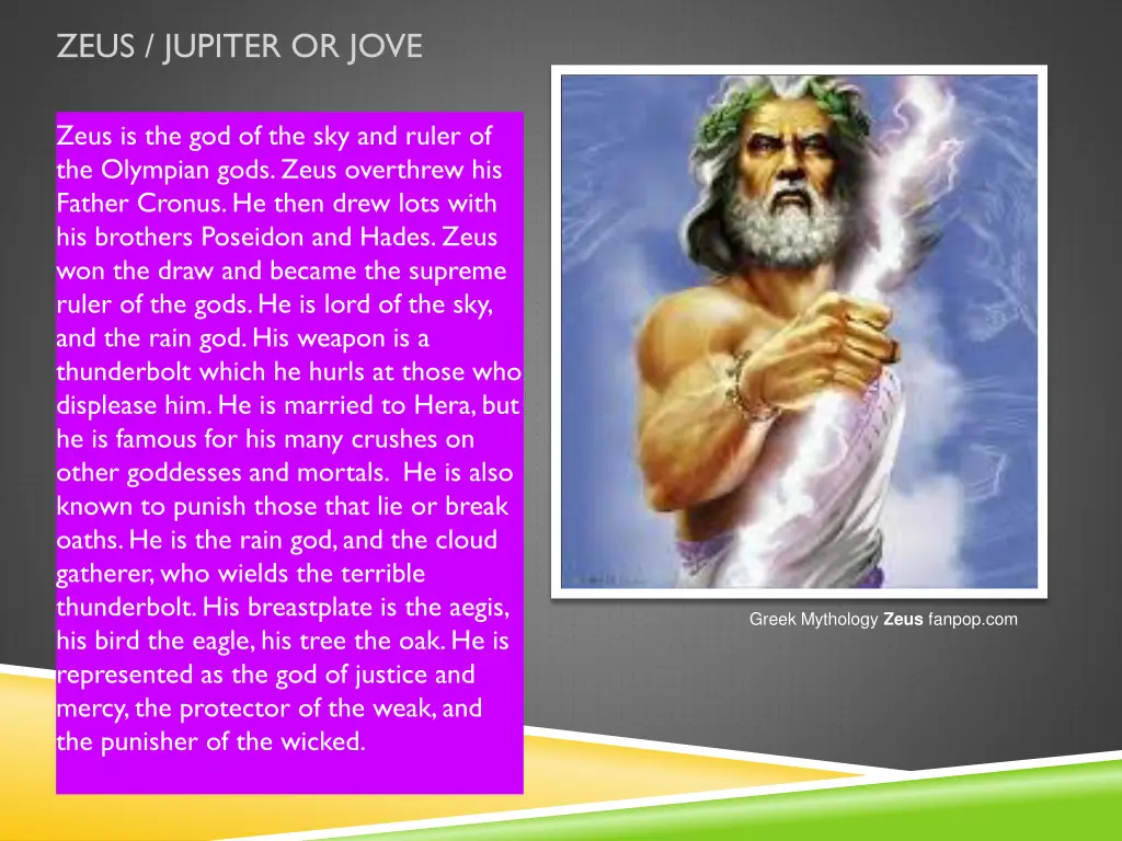 zeus jupiter or jove