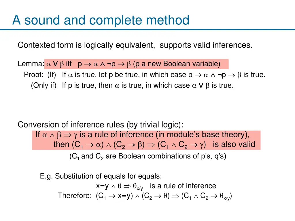 a sound and complete method