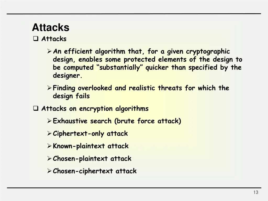 attacks attacks an efficient algorithm that