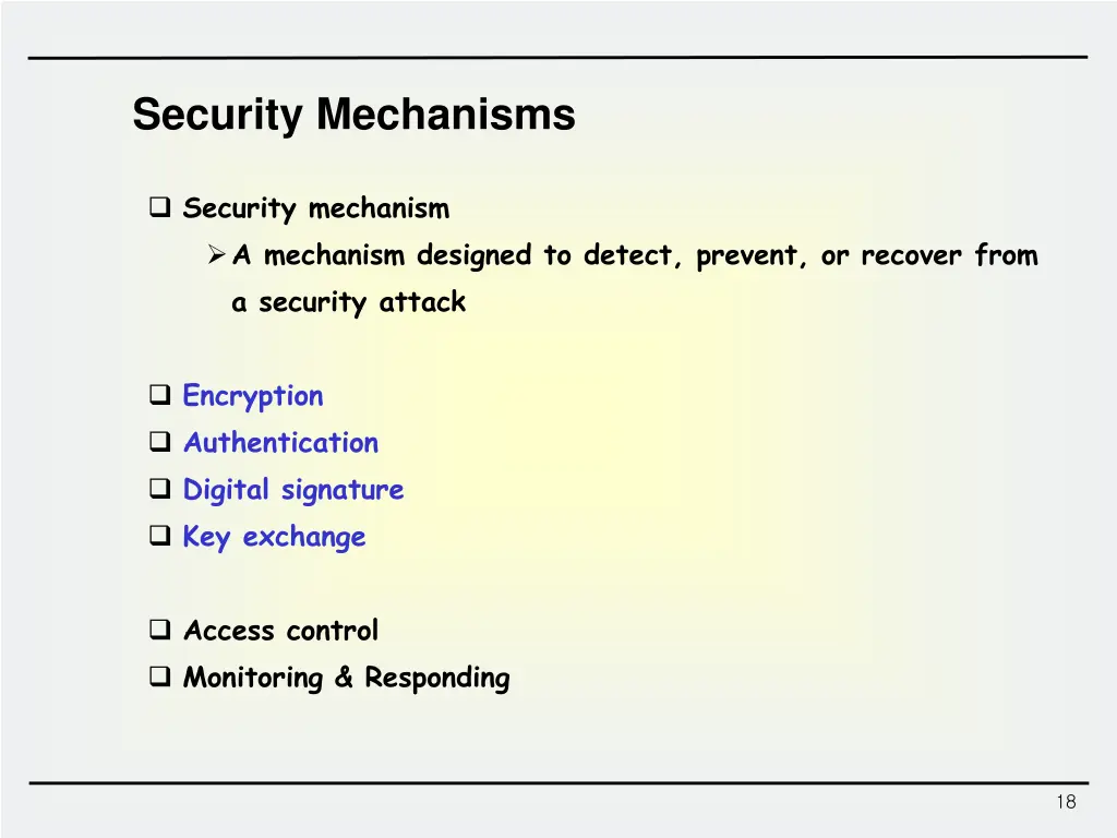 security mechanisms