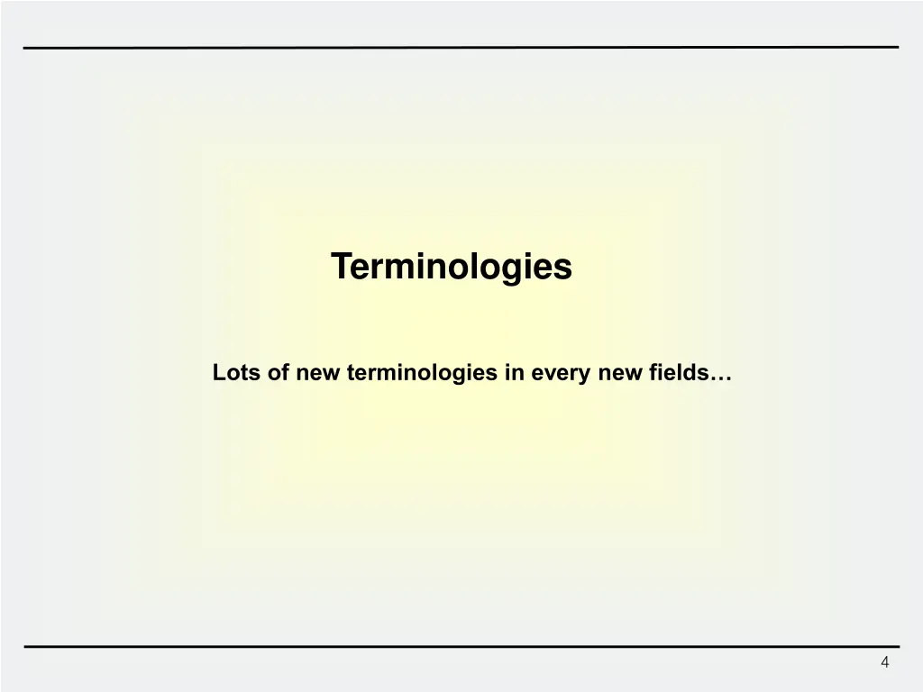 terminologies