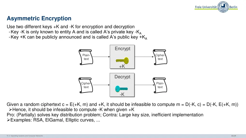 asymmetric encryption use two different keys