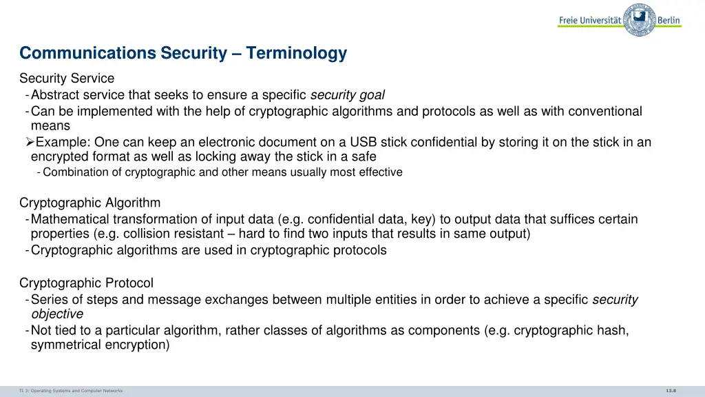 communications security terminology