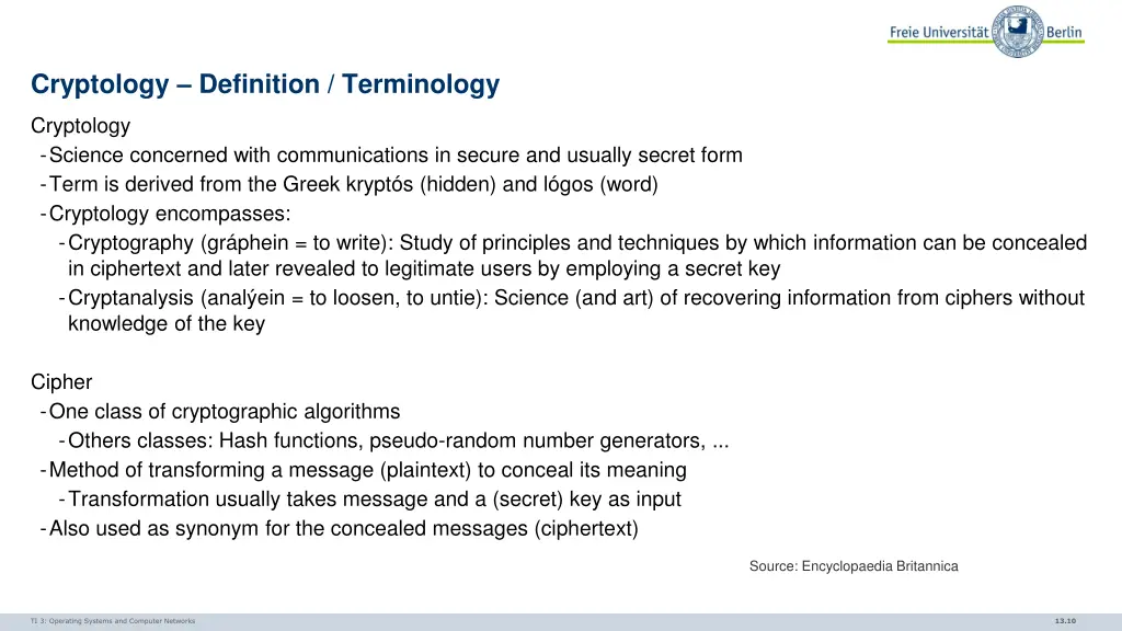 cryptology definition terminology