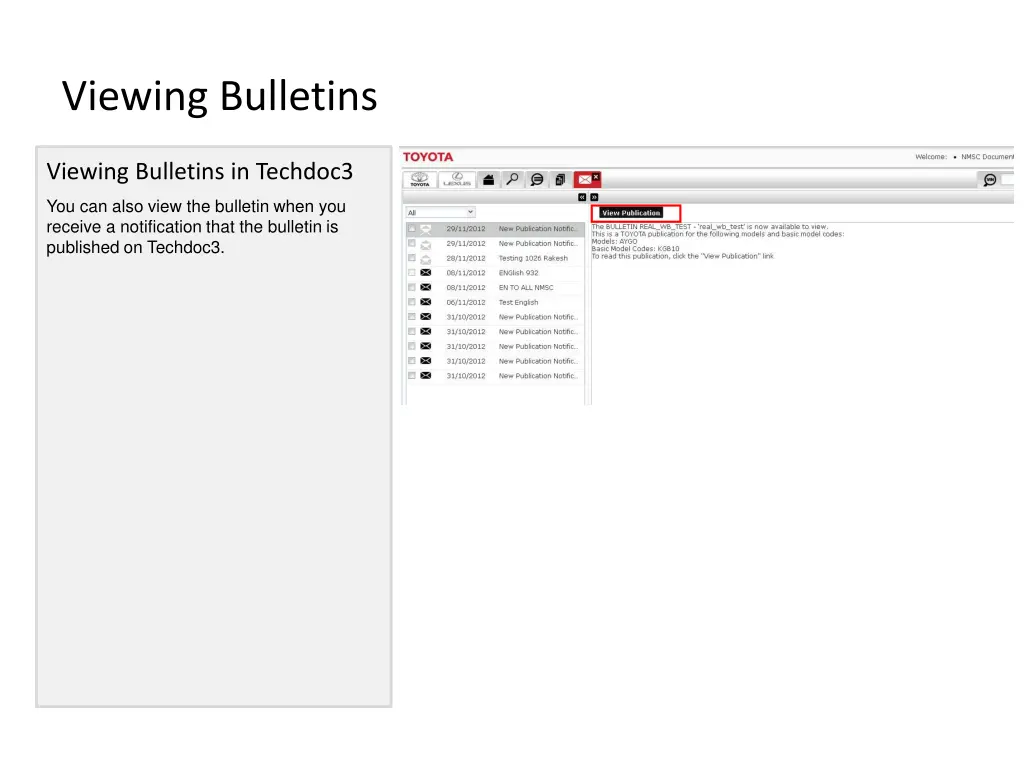 viewing bulletins 1