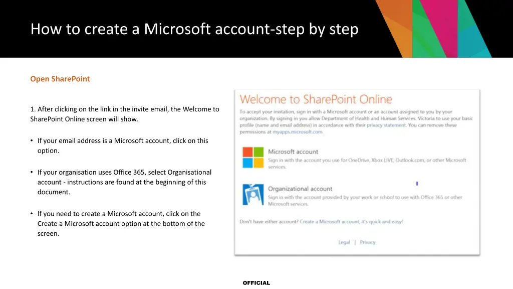 how to create a microsoft account step by step