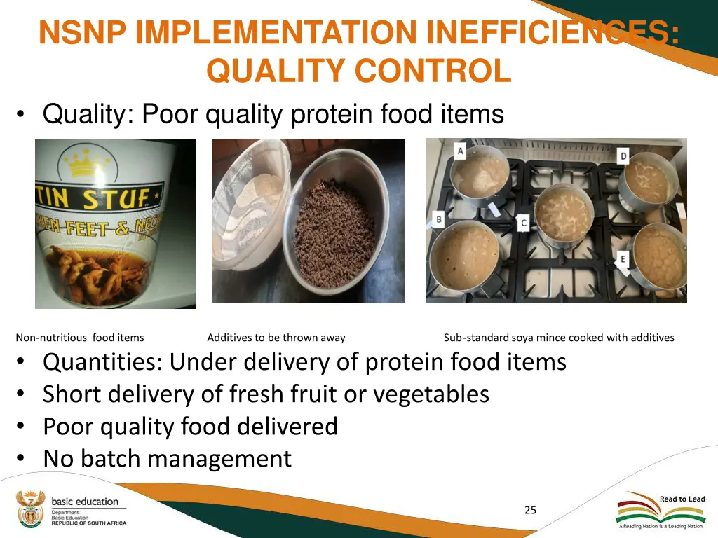 nsnp implementation inefficiences quality control