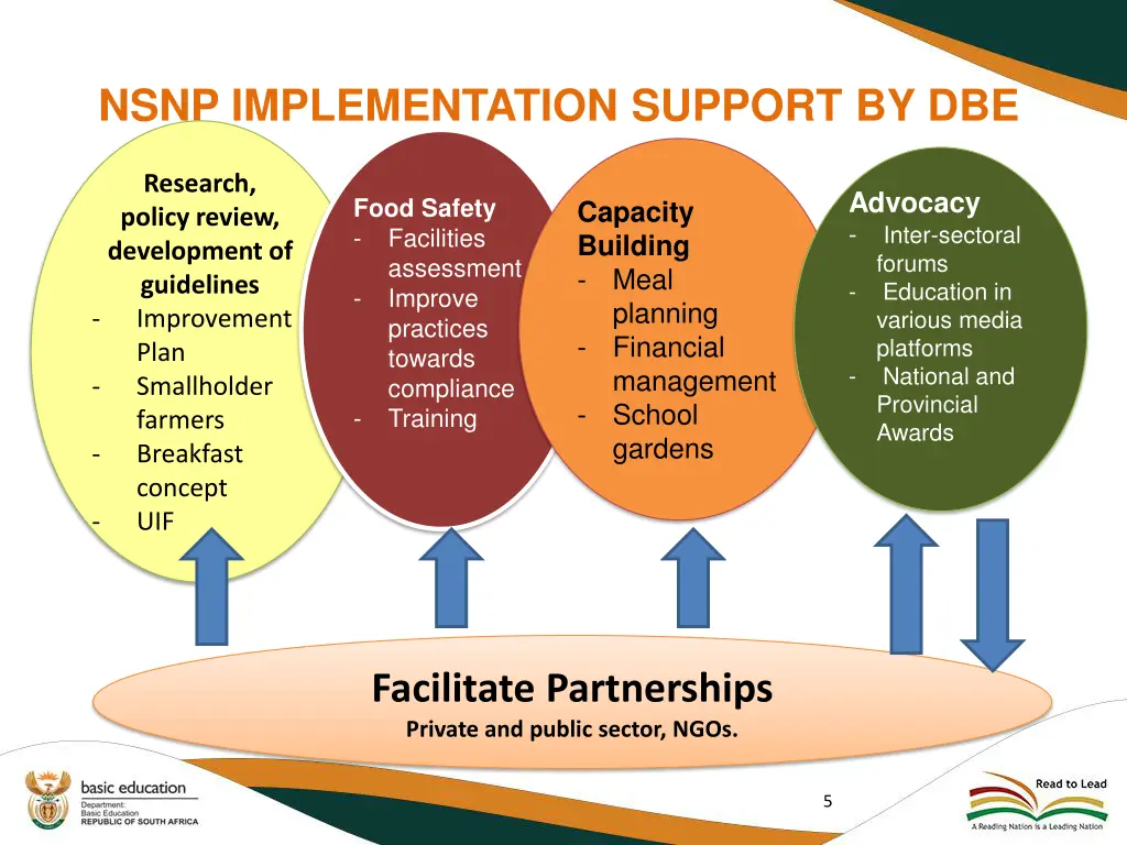 nsnp implementation support by dbe