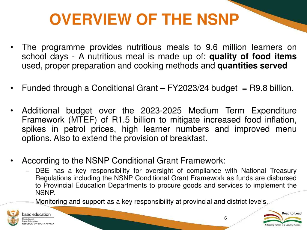 overview of the nsnp