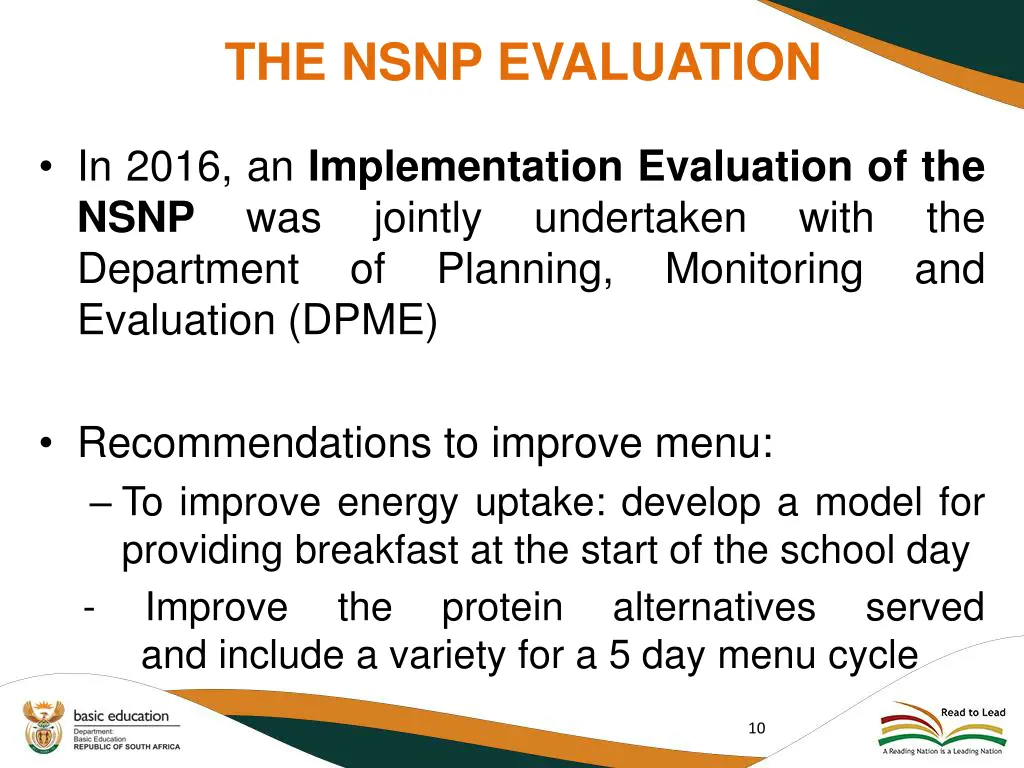 the nsnp evaluation