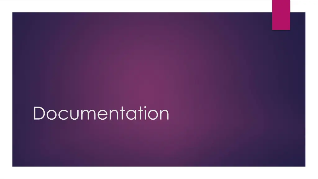 documentation