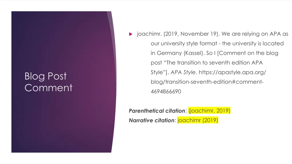 joachimr 2019 november 19 we are relying on apa as