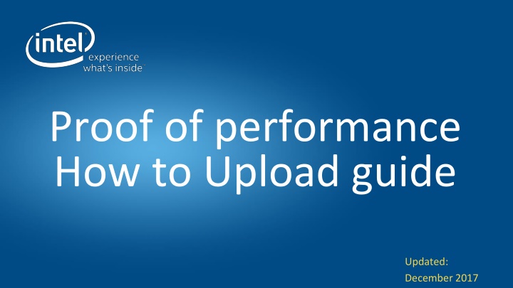 proof of performance how to upload guide