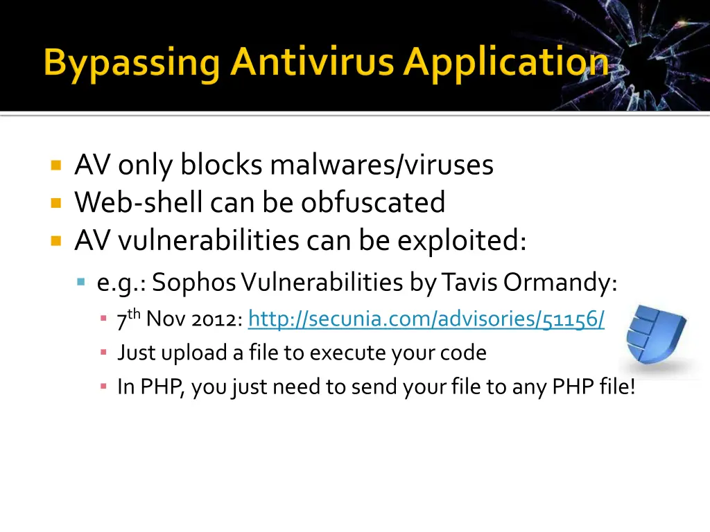 av only blocks malwares viruses web shell