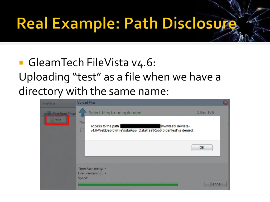 gleamtech filevista v4 6 uploading test as a file