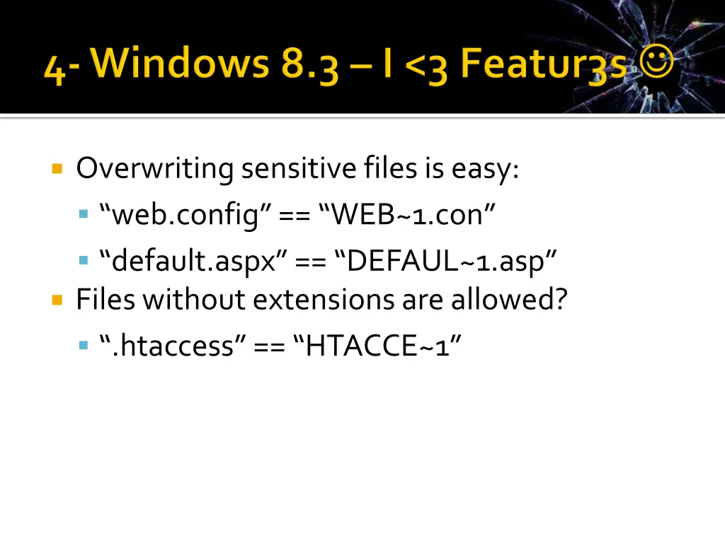 overwriting sensitive files is easy web config