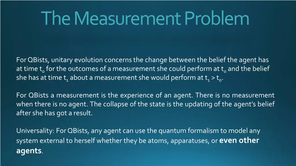 the measurement problem 1