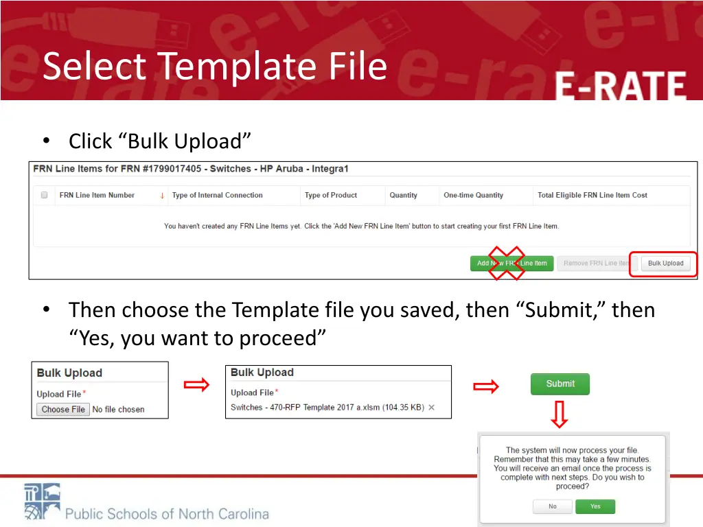 select template file