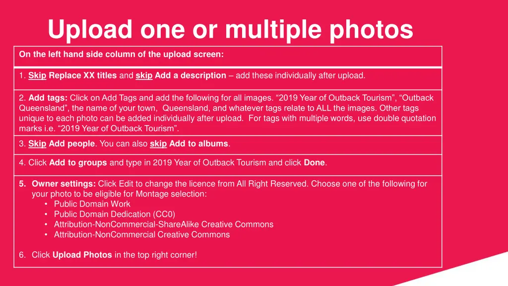 upload one or multiple photos 1