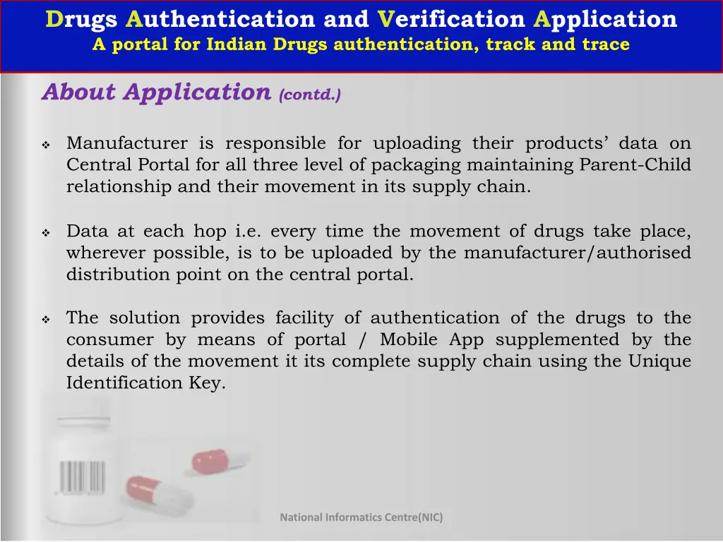 drugs authentication and verification application 1