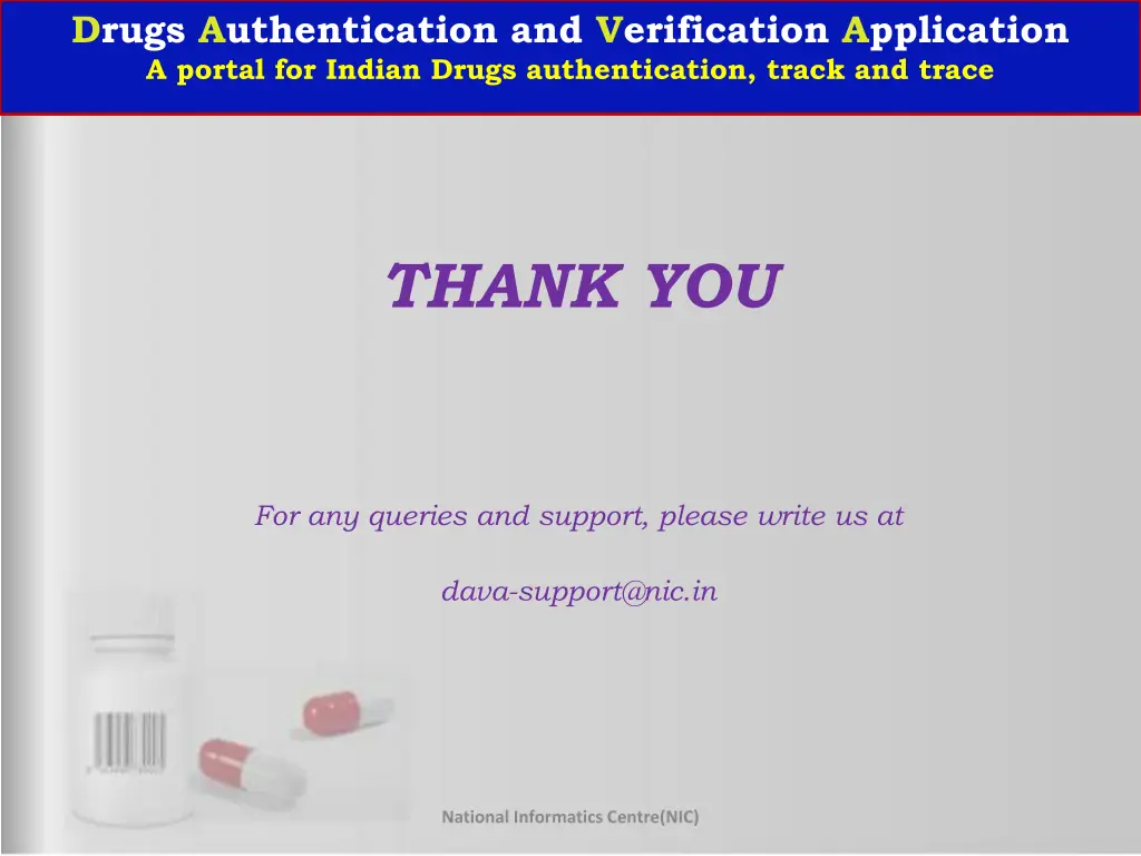 drugs authentication and verification application 39