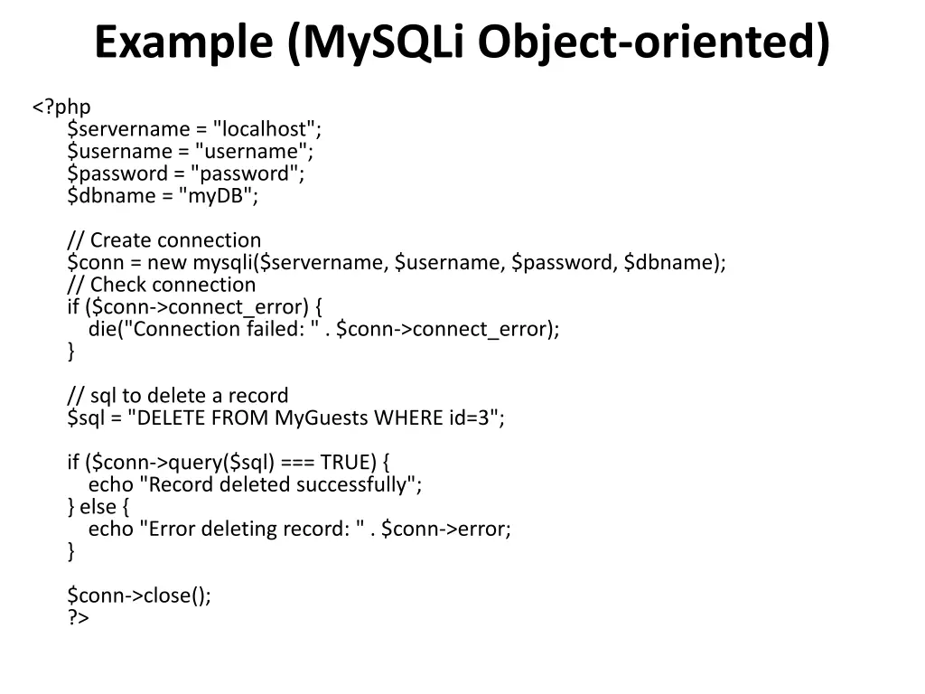 example mysqli object oriented 3