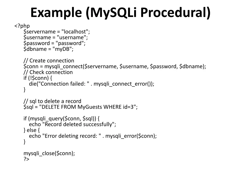 example mysqli procedural 3