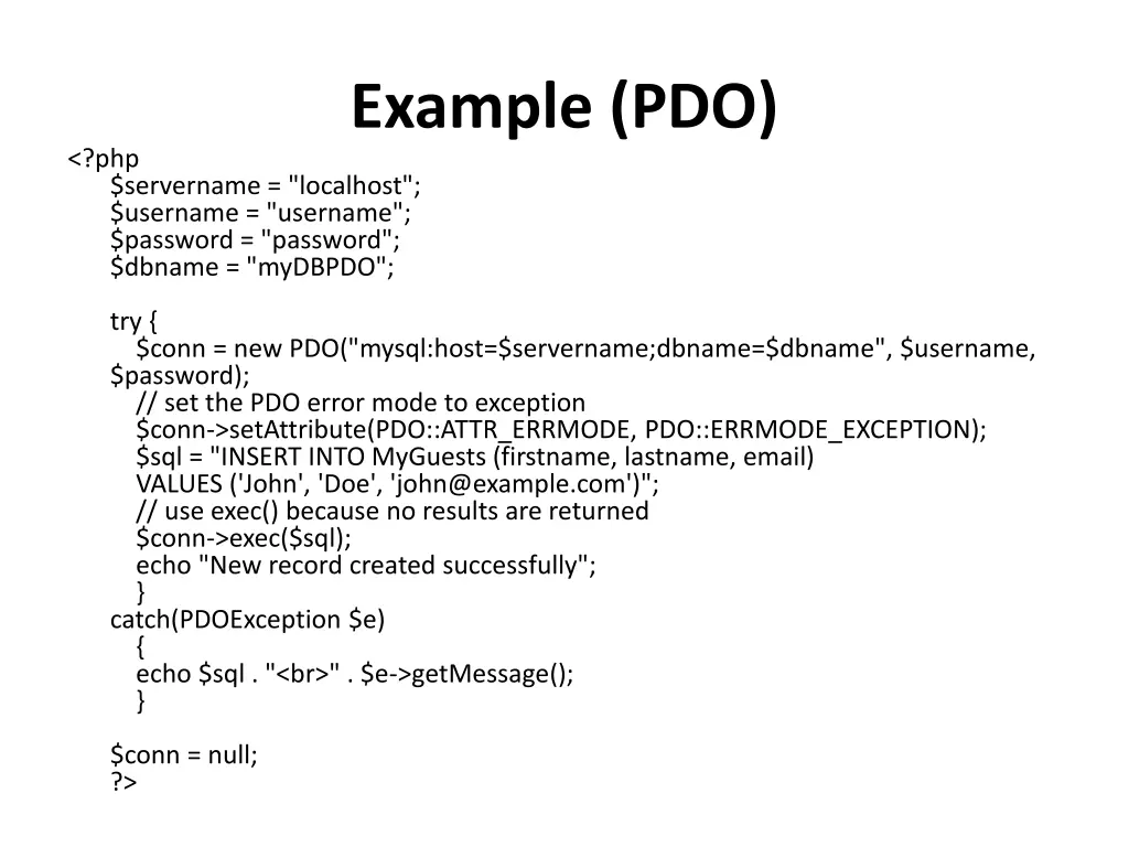 example pdo 1