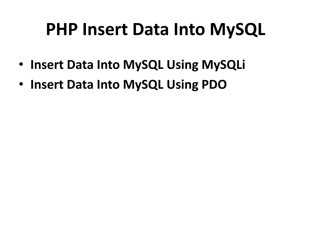 php insert data into mysql