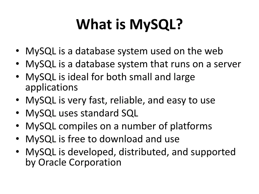 what is mysql