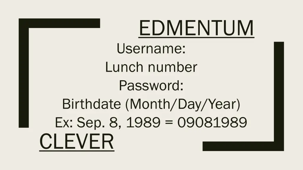 edmentum username lunch number password birthdate