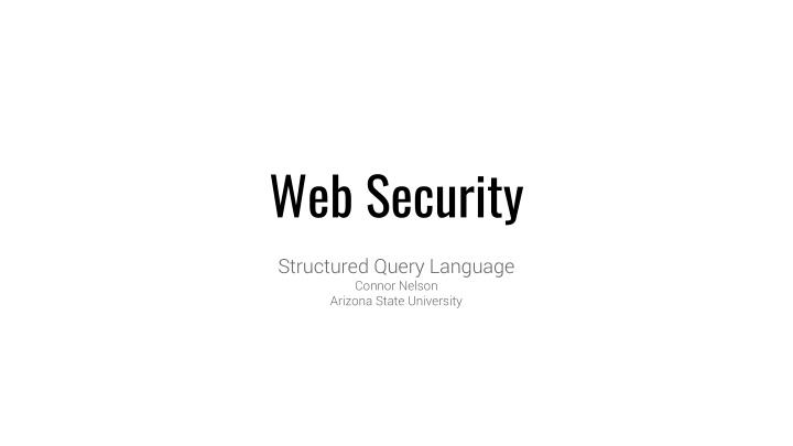 web security