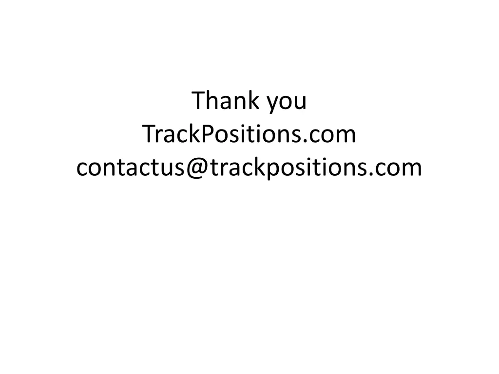 thank you trackpositions