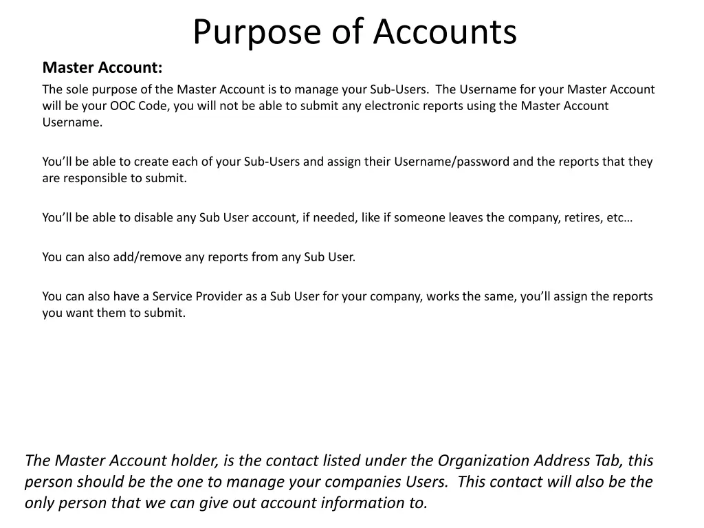 purpose of accounts