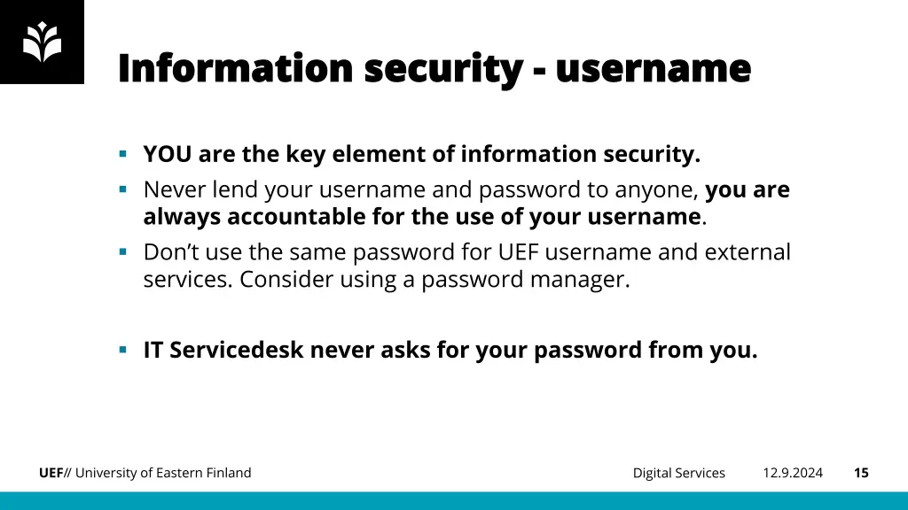 information security information security username