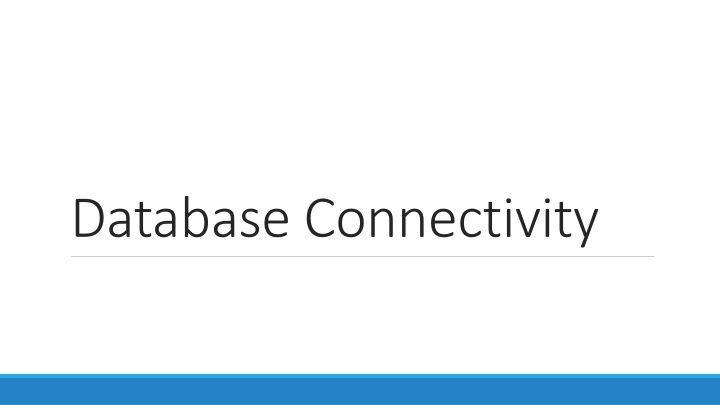 database connectivity