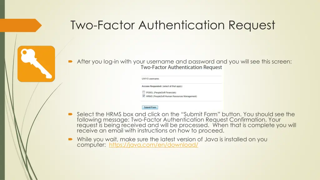 two factor authentication request