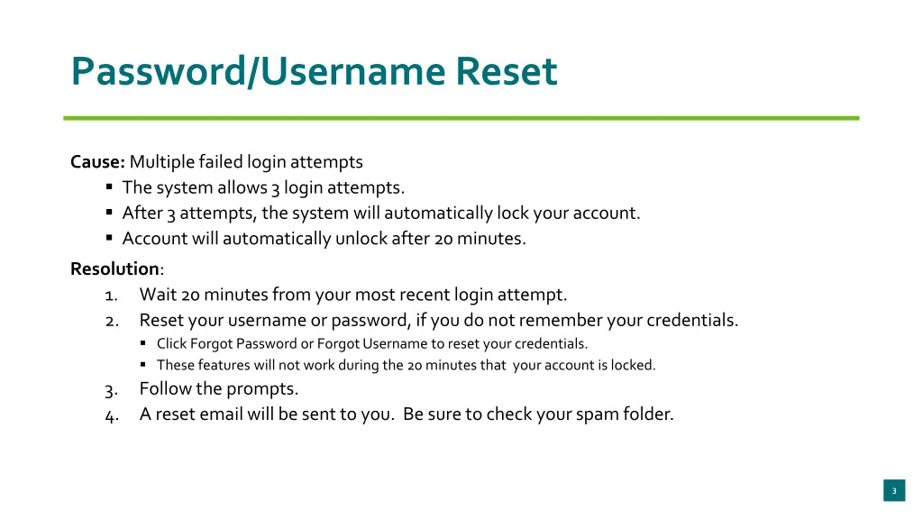 password username reset