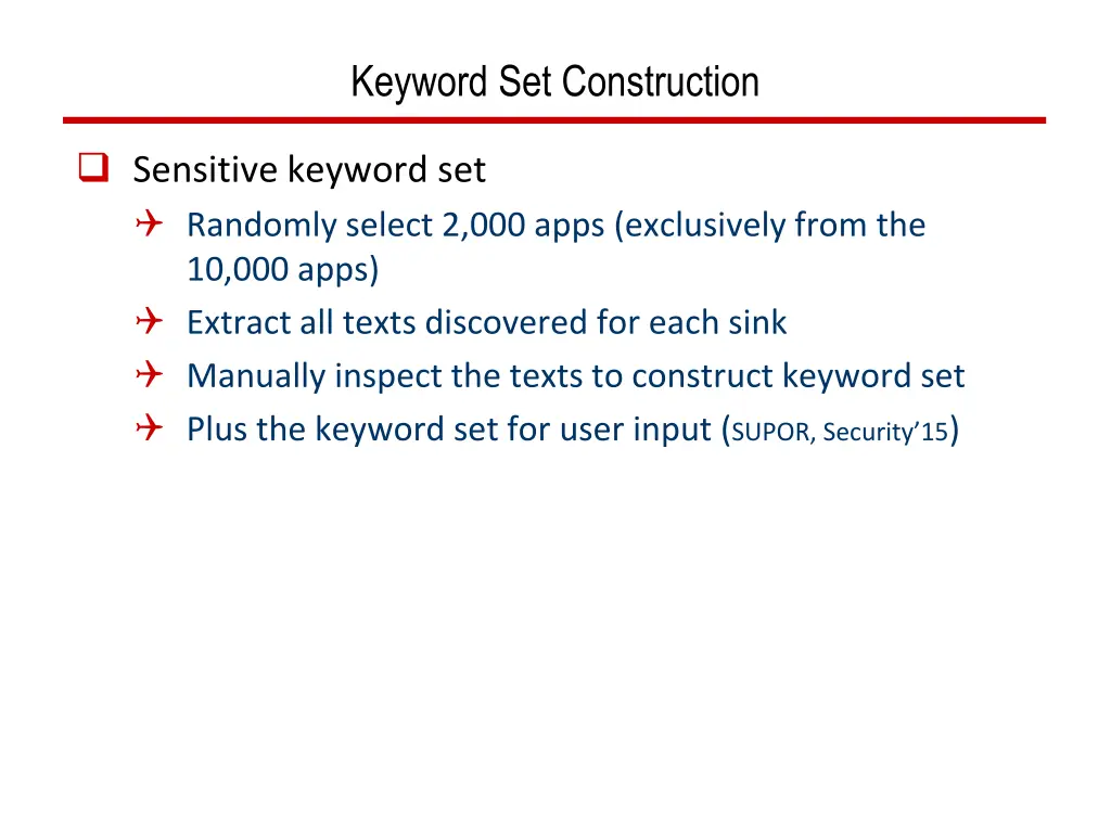 keyword set construction