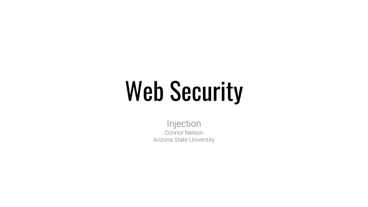 web security