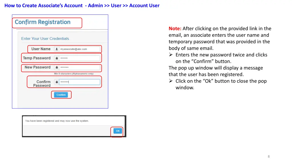 how to create associate s account admin user 3