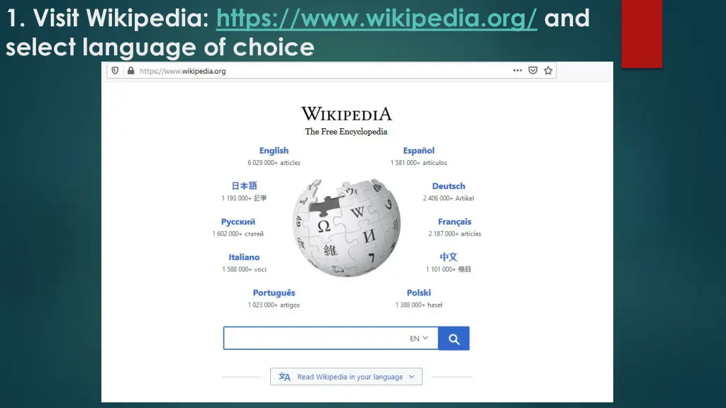 1 visit wikipedia https www wikipedia