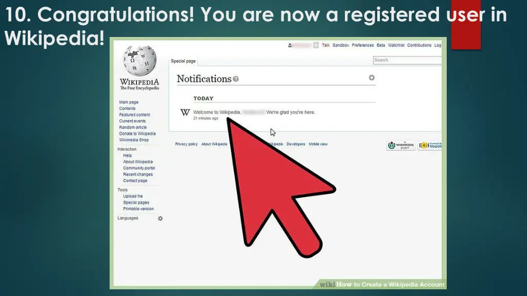 10 congratulations you are now a registered user