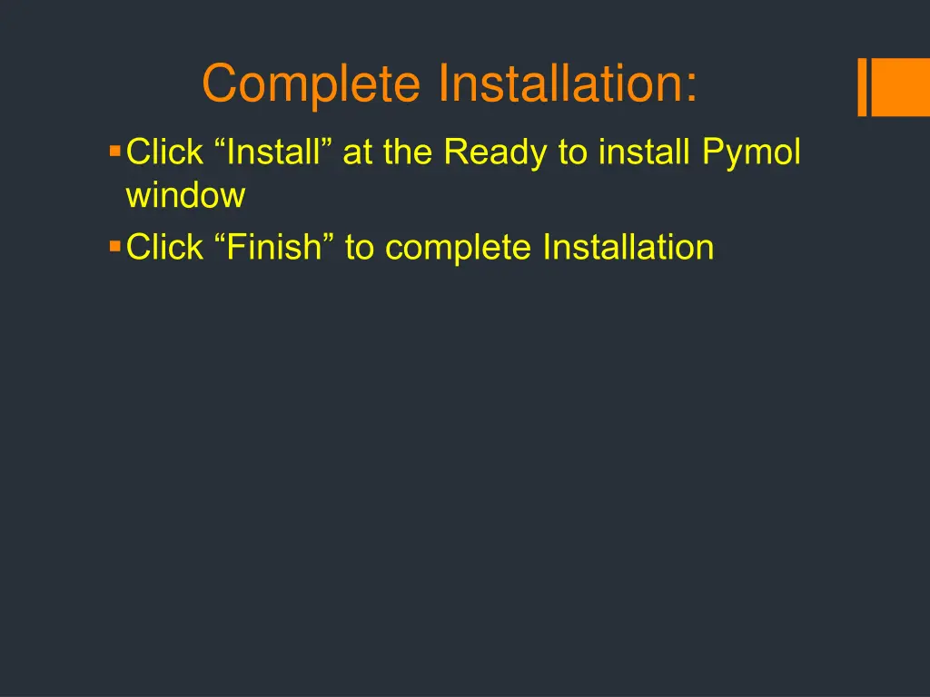 complete installation click install at the ready